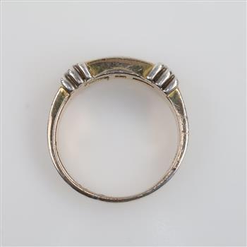 Sterling Silver Plated Clear Stone Ring