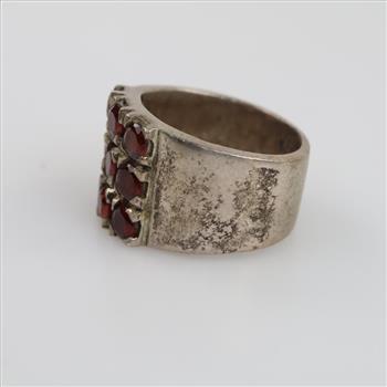 Sterling Silver Red Stone Ring