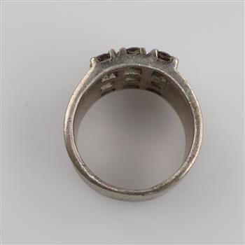 Sterling Silver Red Stone Ring