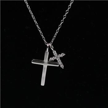 Sterling Silver Religious Pendant Necklace