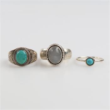 Sterling Silver Ring, 3 Rings