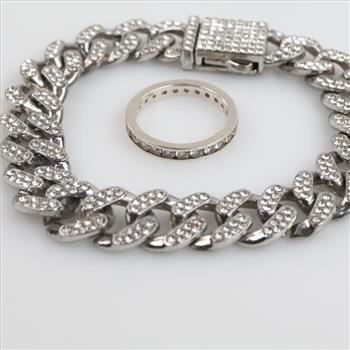 Sterling Silver Ring And Fashion Bracelet