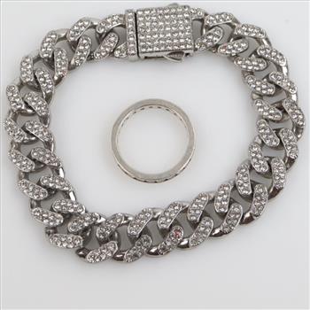 Sterling Silver Ring And Fashion Bracelet