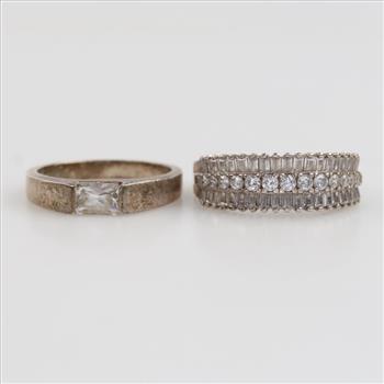 Sterling Silver Rings, 2 Pieces