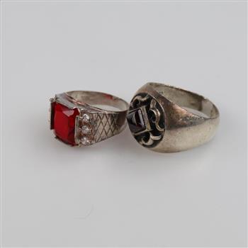 Sterling Silver Rings, 2 Pieces