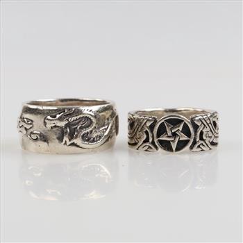 Sterling Silver Rings, 2 Pieces