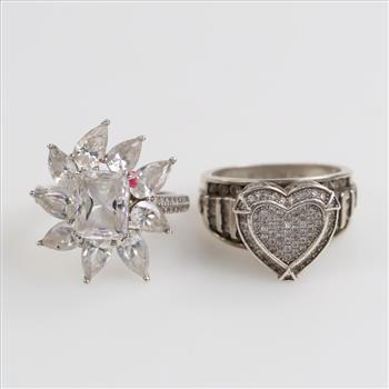 Sterling Silver Rings, 2 Pieces