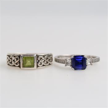 Sterling Silver Rings, 2 Pieces