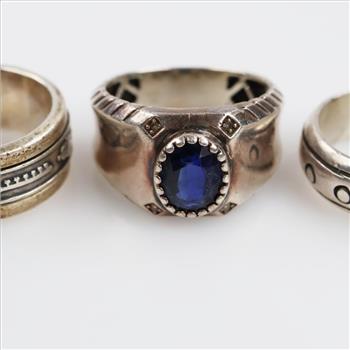 Sterling Silver Rings, 3 Pieces