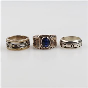 Sterling Silver Rings, 3 Pieces