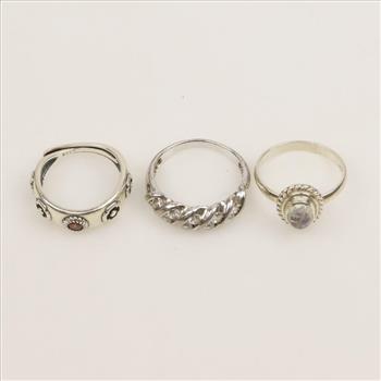 Sterling Silver Rings, 3 Pieces