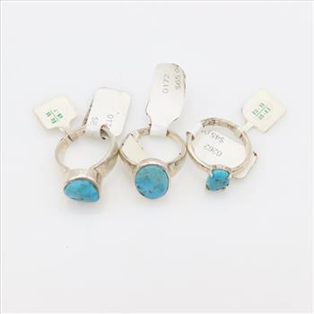 Sterling Silver Rings, 3 Pieces