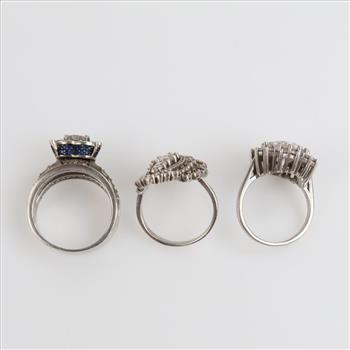 Sterling Silver Rings, 3 Pieces