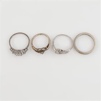 Sterling Silver Rings, 4 Pieces