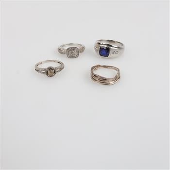 Sterling Silver Rings, 4 Pieces