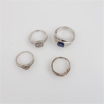 Sterling Silver Rings, 4 Pieces