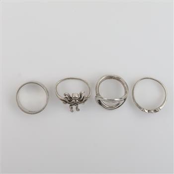 Sterling Silver Rings, 4 Pieces