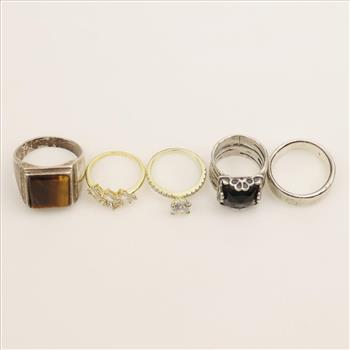 Sterling Silver Rings, 5 Pieces