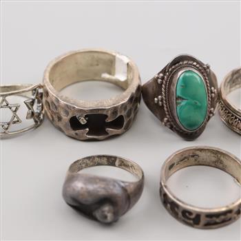 Sterling Silver Rings, 6 Pieces