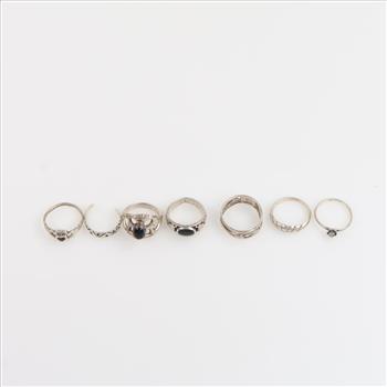 Sterling Silver Rings, 7 Pieces