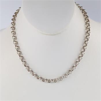 Sterling Silver Rolo Link Necklace