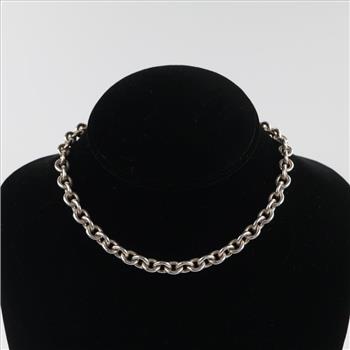 Sterling Silver Rolo Link Necklace
