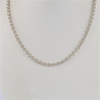 Sterling Silver Rolo Link Necklace