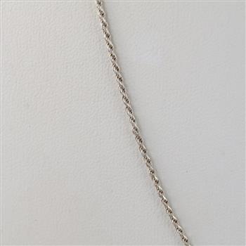 Sterling Silver Rope Chain Necklace