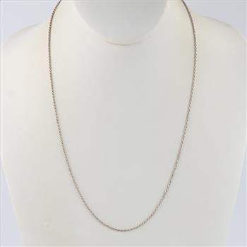 Sterling Silver Rope Chain Necklace