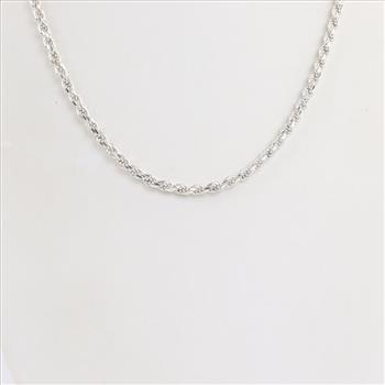 Sterling Silver Rope Chain Necklace