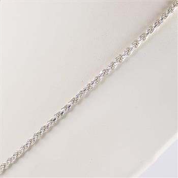 Sterling Silver Rope Chain Necklace