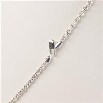 Sterling Silver Rope Chain Necklace
