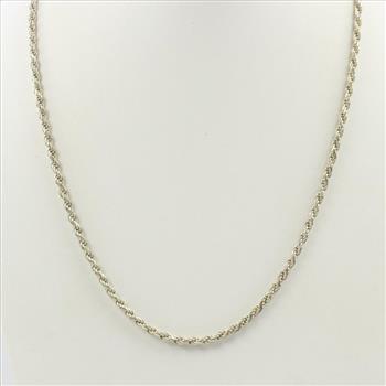 Sterling Silver Rope Chain Necklace