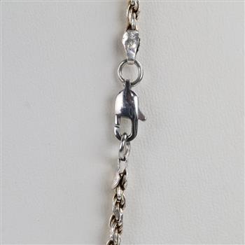 Sterling Silver Rope Chain Necklace