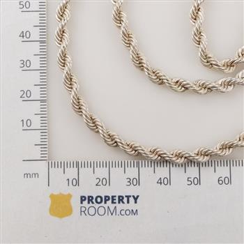 Sterling Silver Rope Chain Necklace