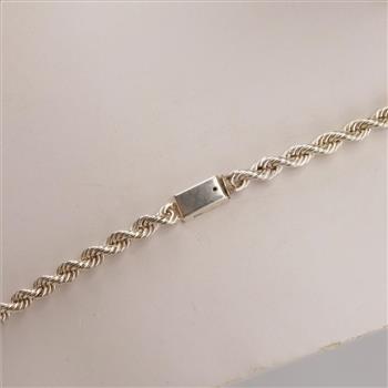 Sterling Silver Rope Chain Necklace