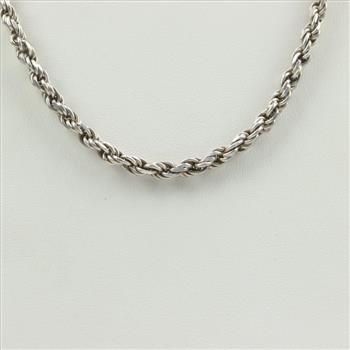 Sterling Silver Rope Chain Necklace