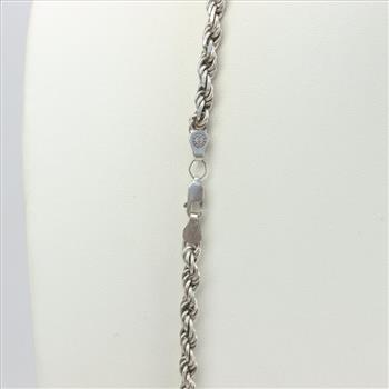 Sterling Silver Rope Chain Necklace