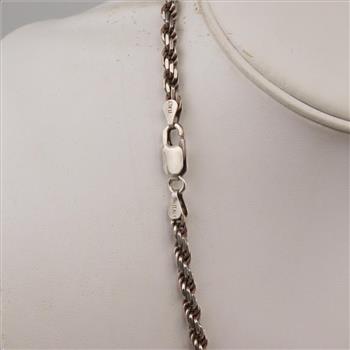 Sterling Silver Rope Chain Necklace