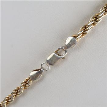 Sterling Silver Rope Chain Necklace