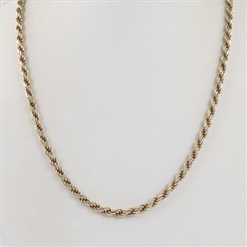 Sterling Silver Rope Chain Necklace