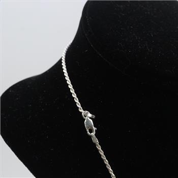 Sterling Silver Rope Chain Necklace
