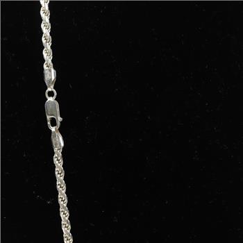 Sterling Silver Rope Chain Necklace