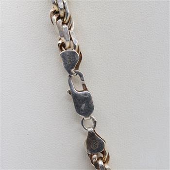 Sterling Silver Rope Chain Necklace