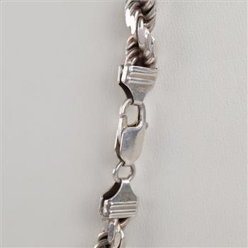 Sterling Silver Rope Chain Necklace