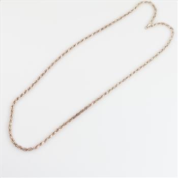 Sterling Silver Rope Chain Necklace