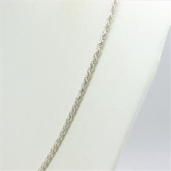 Sterling Silver Rope Chain Necklace