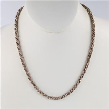 Sterling Silver Rope Link Necklace