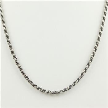 Sterling Silver Rope Necklace