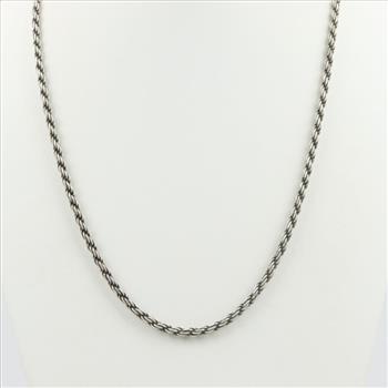 Sterling Silver Rope Necklace